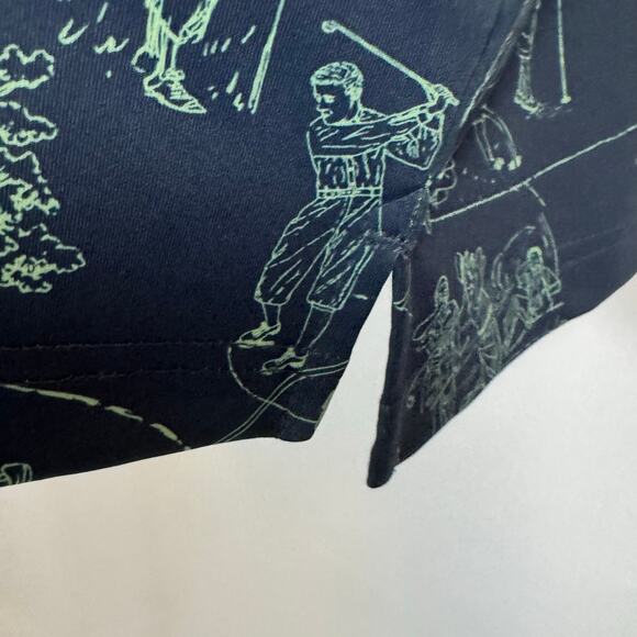 William Murray Men’s M Golf Polo Shirt Blue Golf Tree Print Stretch Performance - Picture 10 of 12